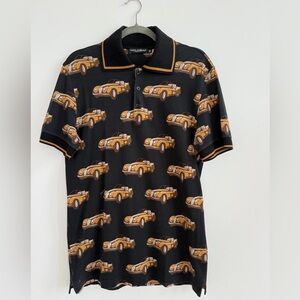 Dolce & Gabbana Car Print Polo Shirt